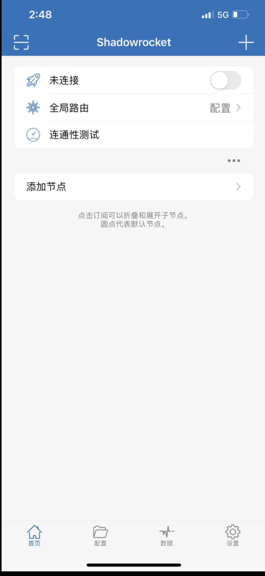 Shadowrocket 配置界面